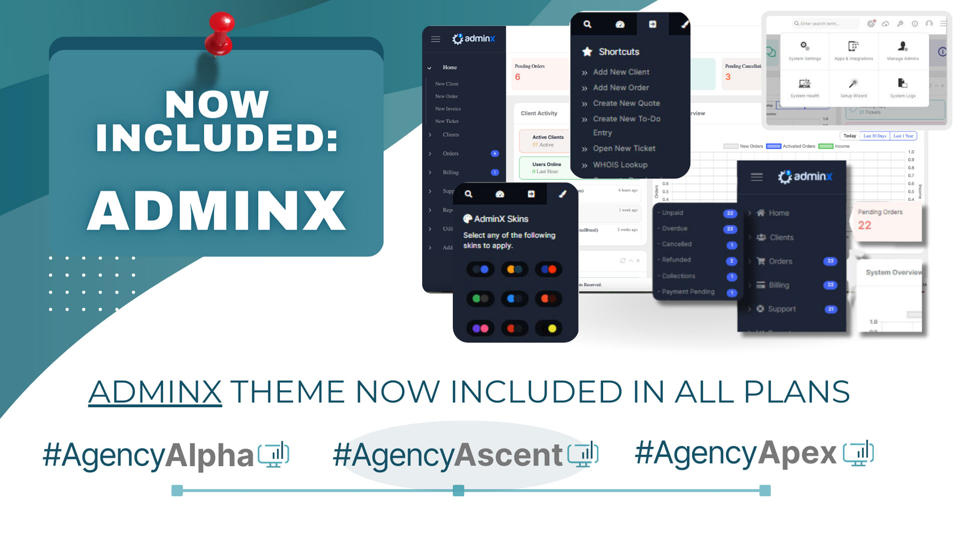 AdminX Now Included With AgencyPortal
